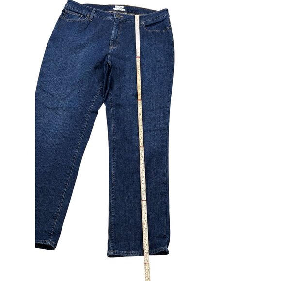 L.L. Bean Womens Favorite Fit Jeans Size 16 Regular Plaid Lining 99% Cotton - Picture 9 of 12